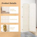 Room Divider 6 FT Tall Weave Fiber Freestanding Privacy Screen Folding Screen