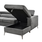 Roomfitters 122 Oversized Sectional Sofa Couch with Chaise Storage, Contemporary U-Shaped 7-Seater Sofa