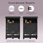 Roomfitters Dog Feeding Station with 2 Elevated Dog Bowls, Tilt Out Pet Feeding Cabinet Station