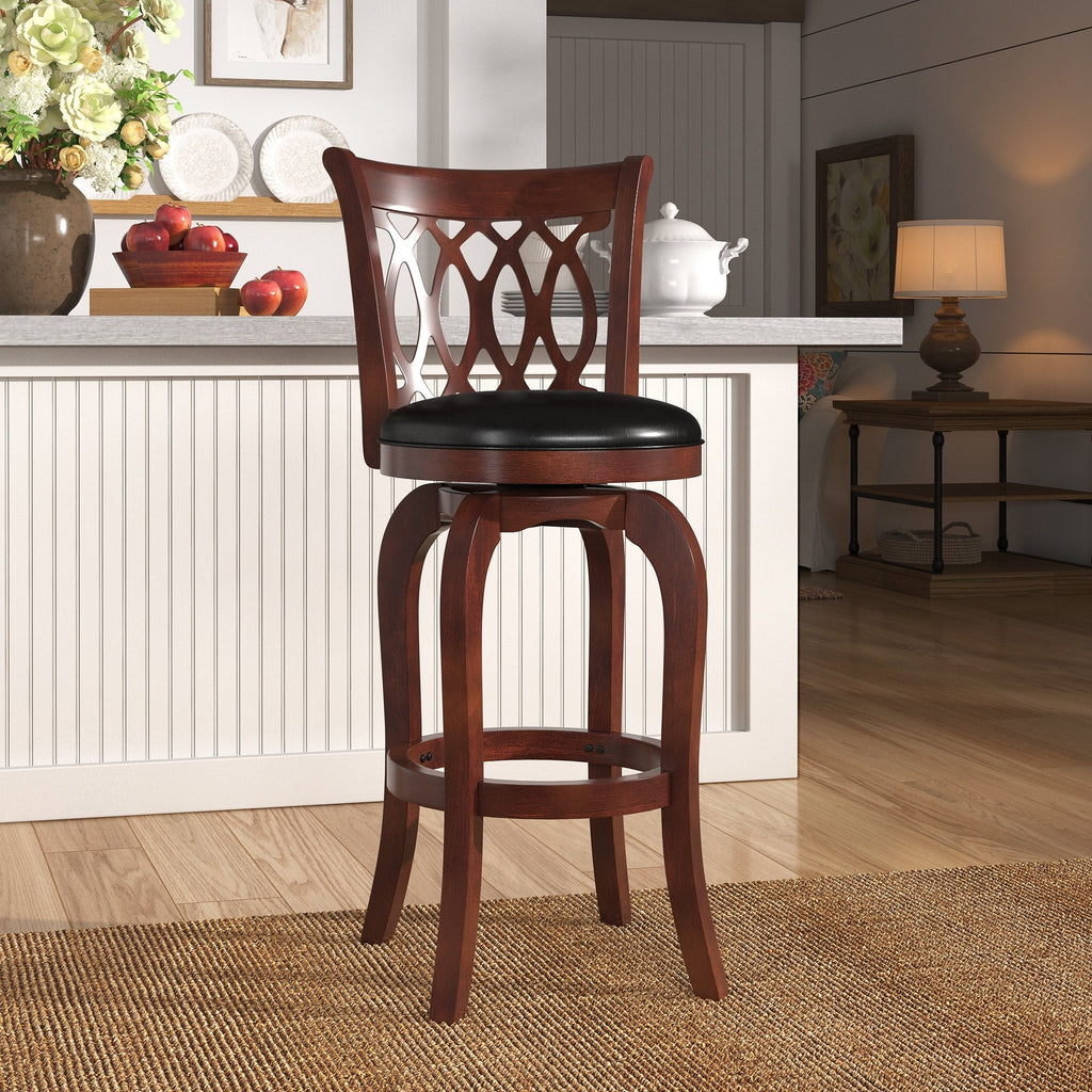 Rovinj Upholstered Back Swivel Bar Stool - Barstool