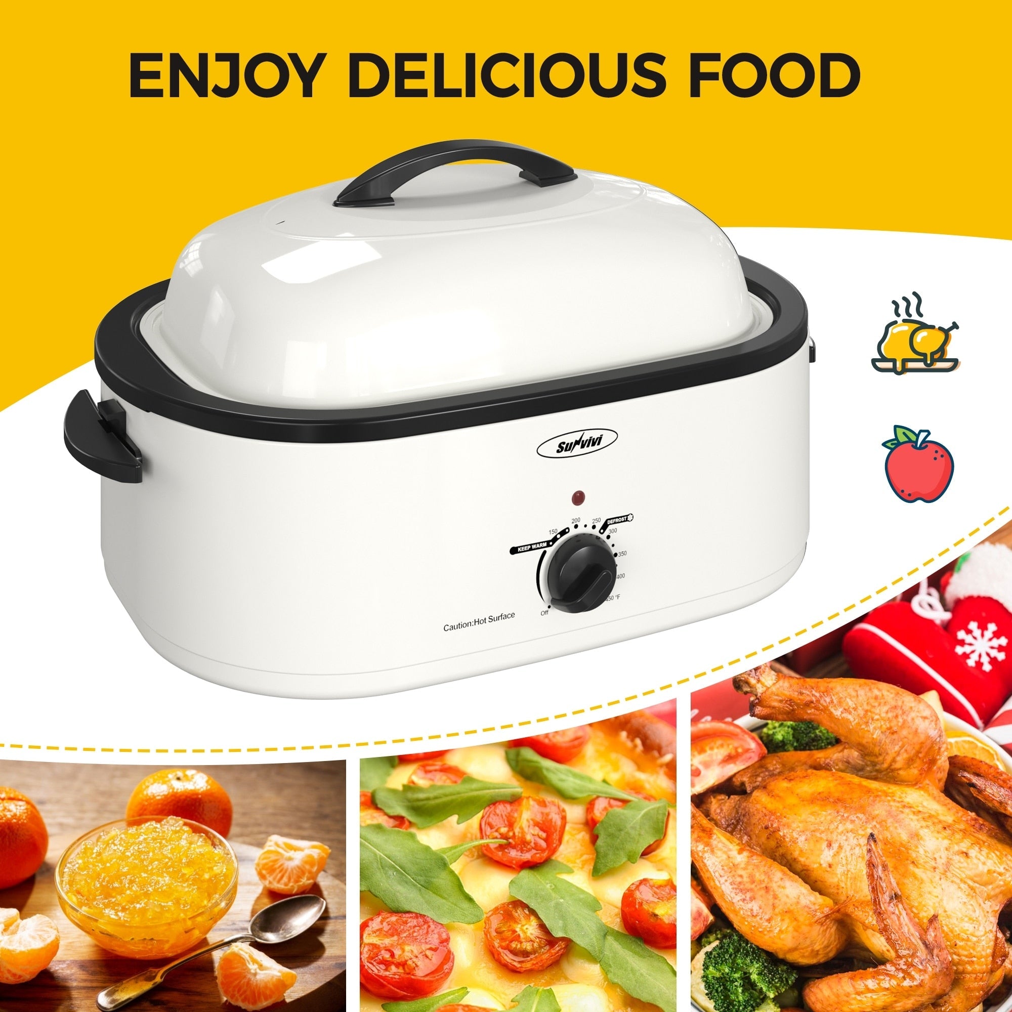 Royalcraft Roaster Oven with Removable Pan