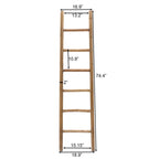 Rustic Natural Wood 6ft Decorative Blanket Ladder - 74.4 H x 18.9 W x 2 D
