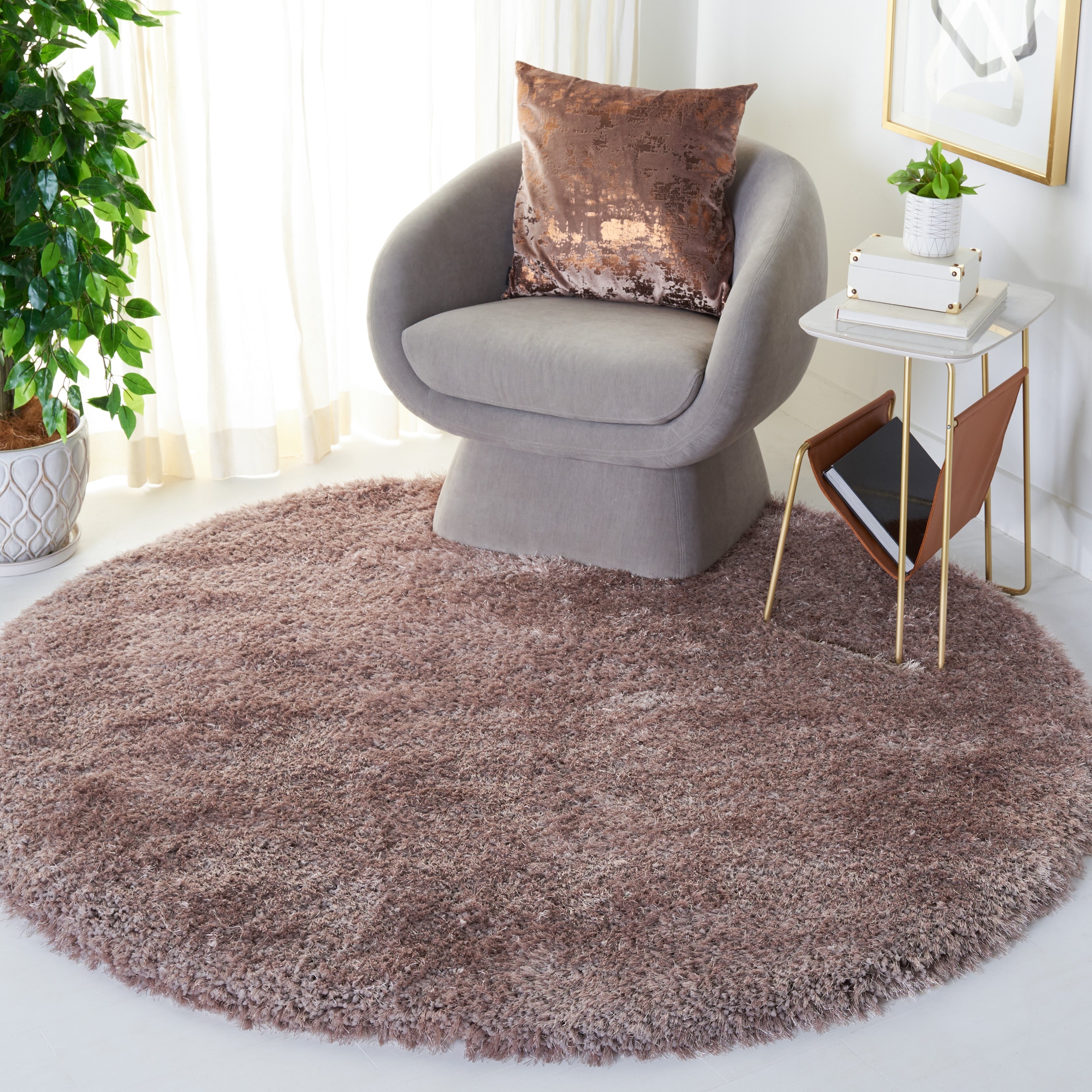 SAFAVIEH Bahija Rudina Luxe Shaggy 3 inch-thick Area Rug