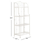 SAFAVIEH Bryn Victorian Wrought Iron 4-Tier Outdoor Bakers Rack - 25 In. W x 15 In. D x 63 In. H - 25W x 15D x 63H