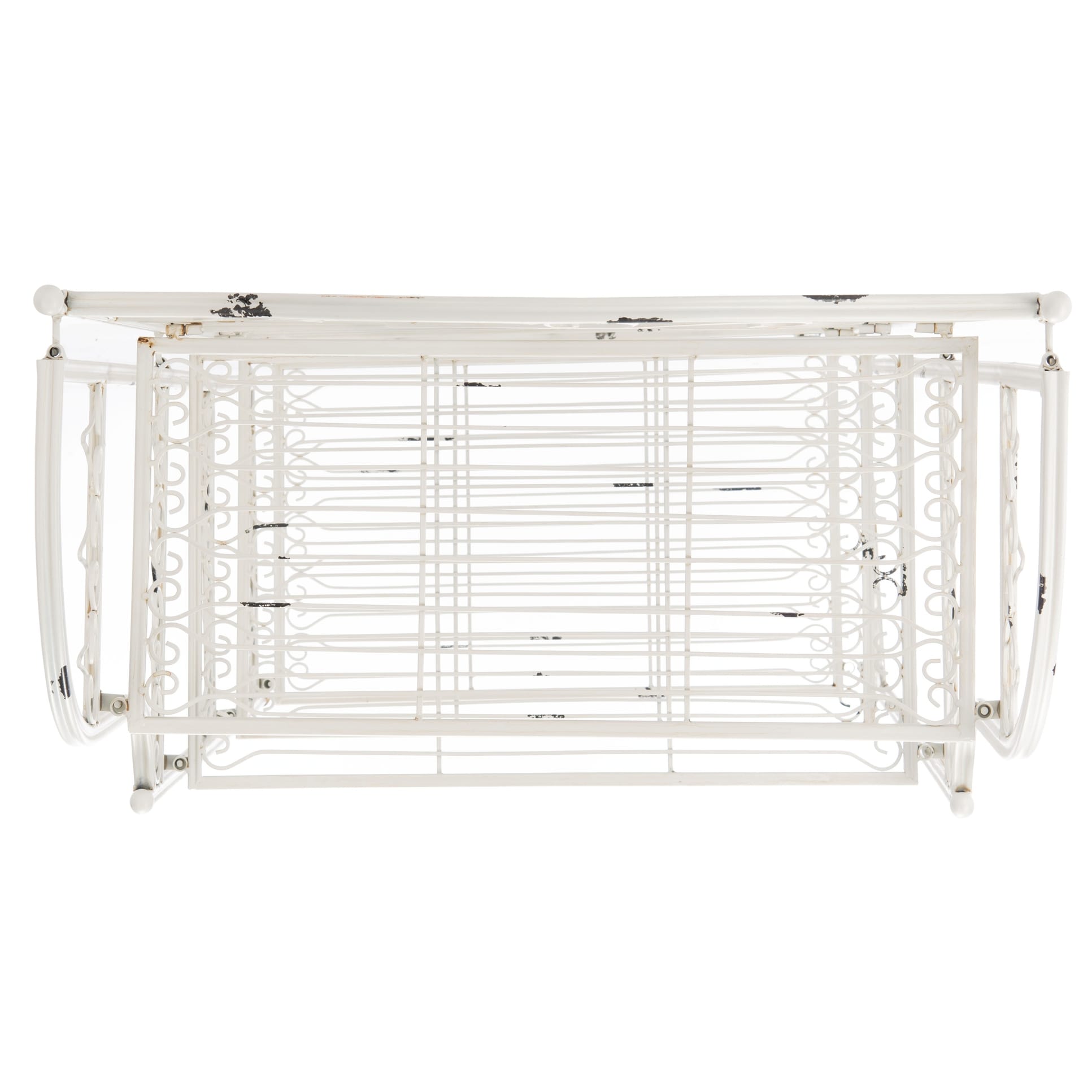 SAFAVIEH Bryn Victorian Wrought Iron 4-Tier Outdoor Bakers Rack - 25 In. W x 15 In. D x 63 In. H - 25W x 15D x 63H