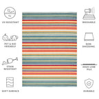 SAFAVIEH Cabana Gafia Indoor/ Outdoor Waterproof Patio Stripe Rug