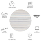 SAFAVIEH Cabana Gafia Indoor/ Outdoor Waterproof Patio Stripe Rug