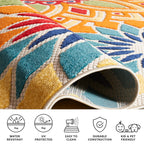 SAFAVIEH Cabana Ingke Indoor/ Outdoor Waterproof Patio Floral Rug