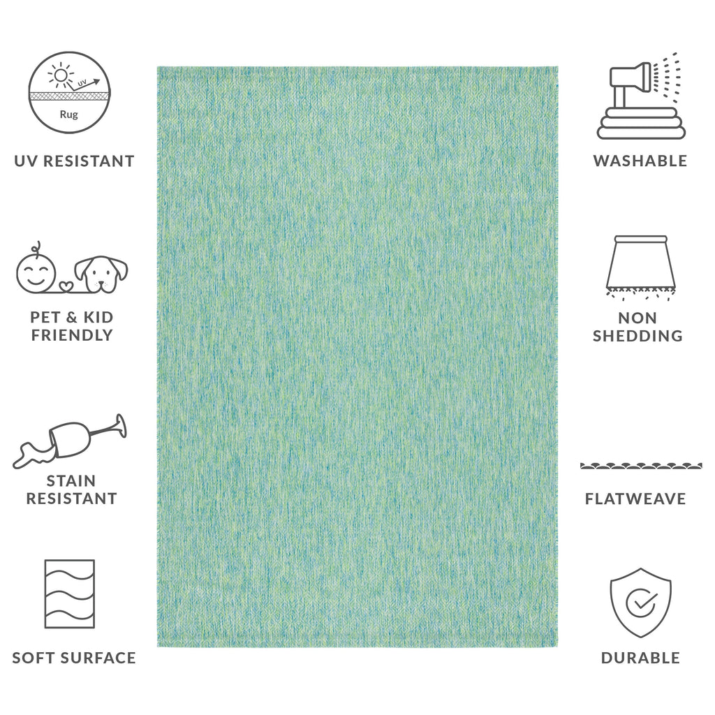 SAFAVIEH Courtyard Begajeta Indoor/Outdoor Waterproof Patio Backyard Rug.