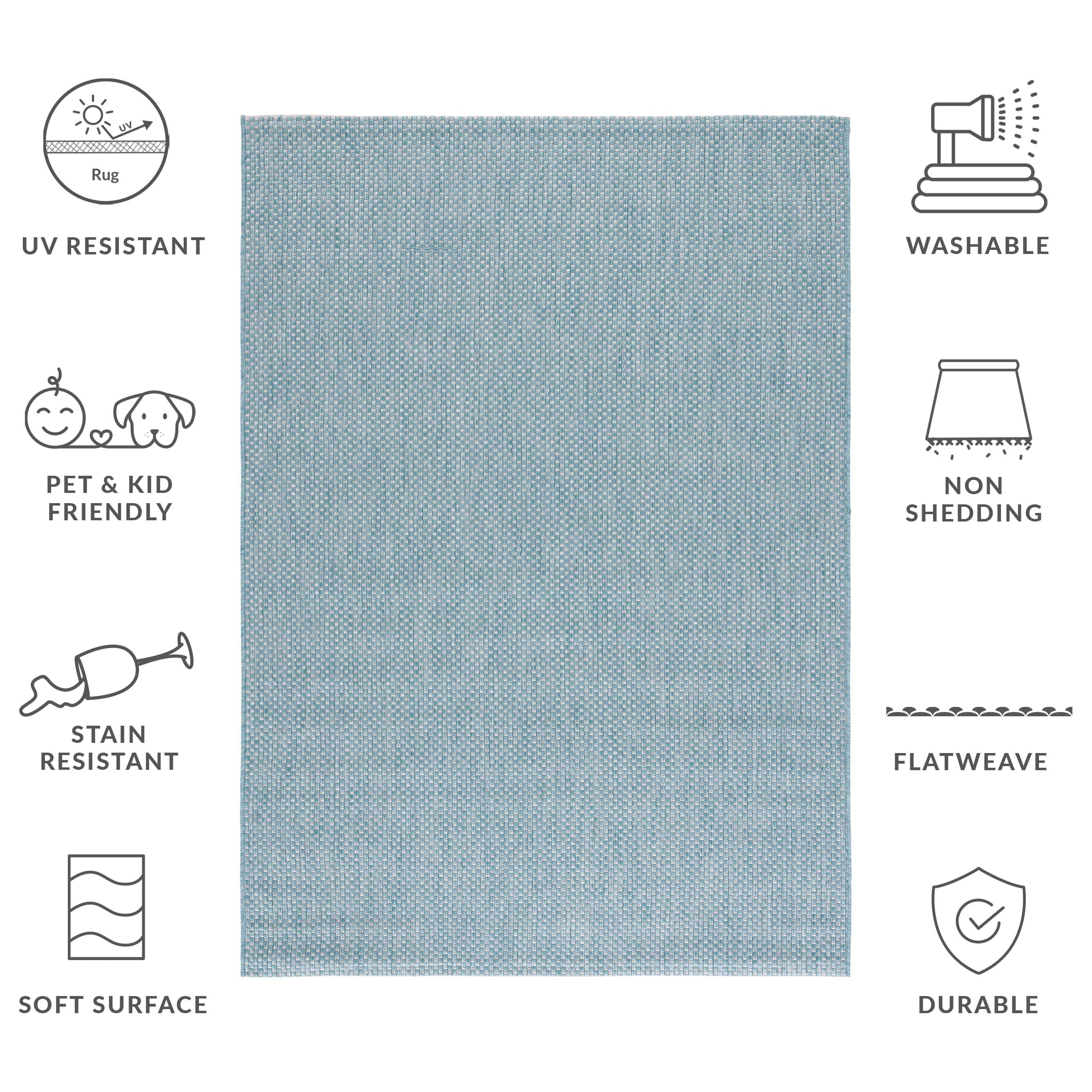 SAFAVIEH Courtyard Begajeta Indoor/Outdoor Waterproof Patio Backyard Rug.