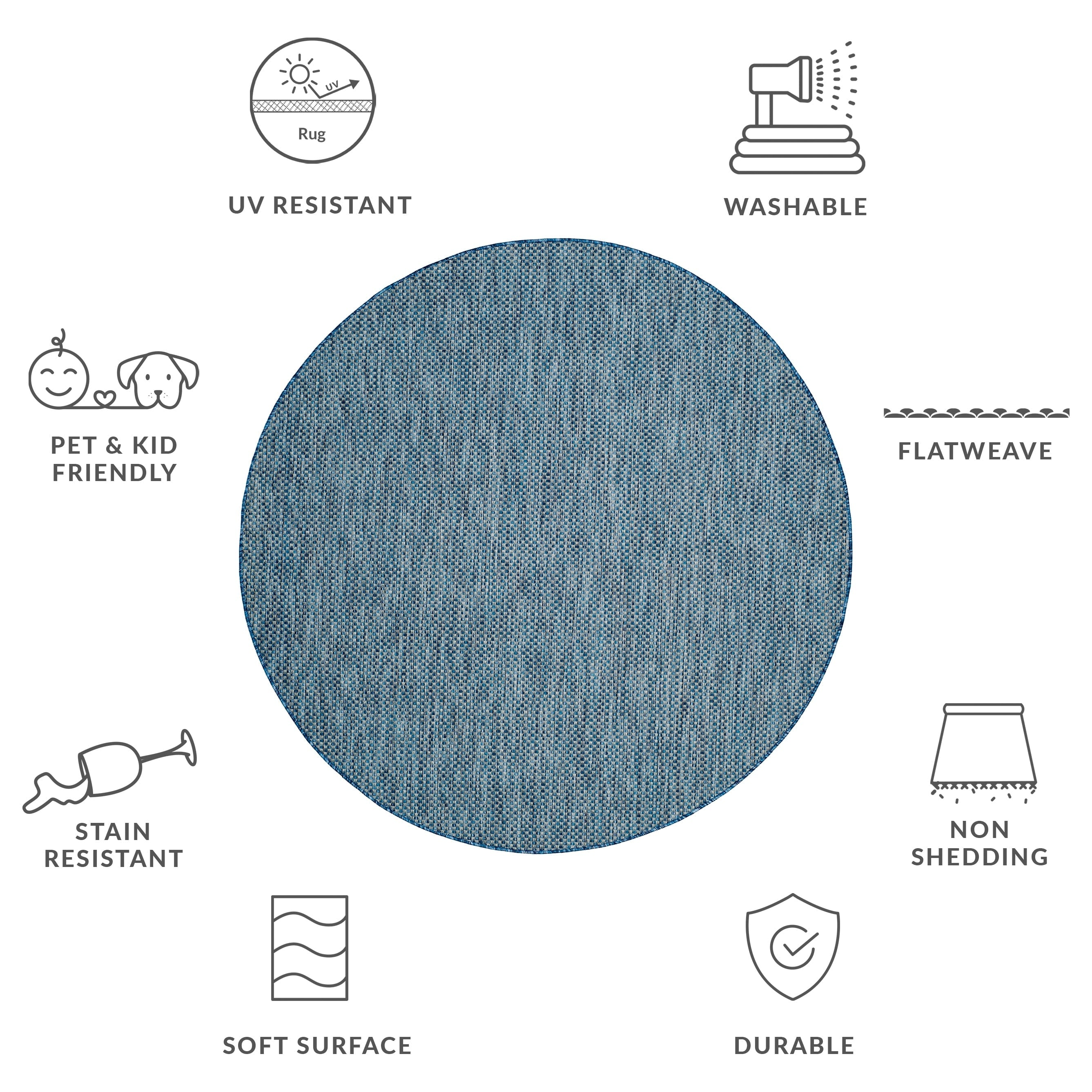 SAFAVIEH Courtyard Begajeta Indoor/Outdoor Waterproof Patio Backyard Rug.