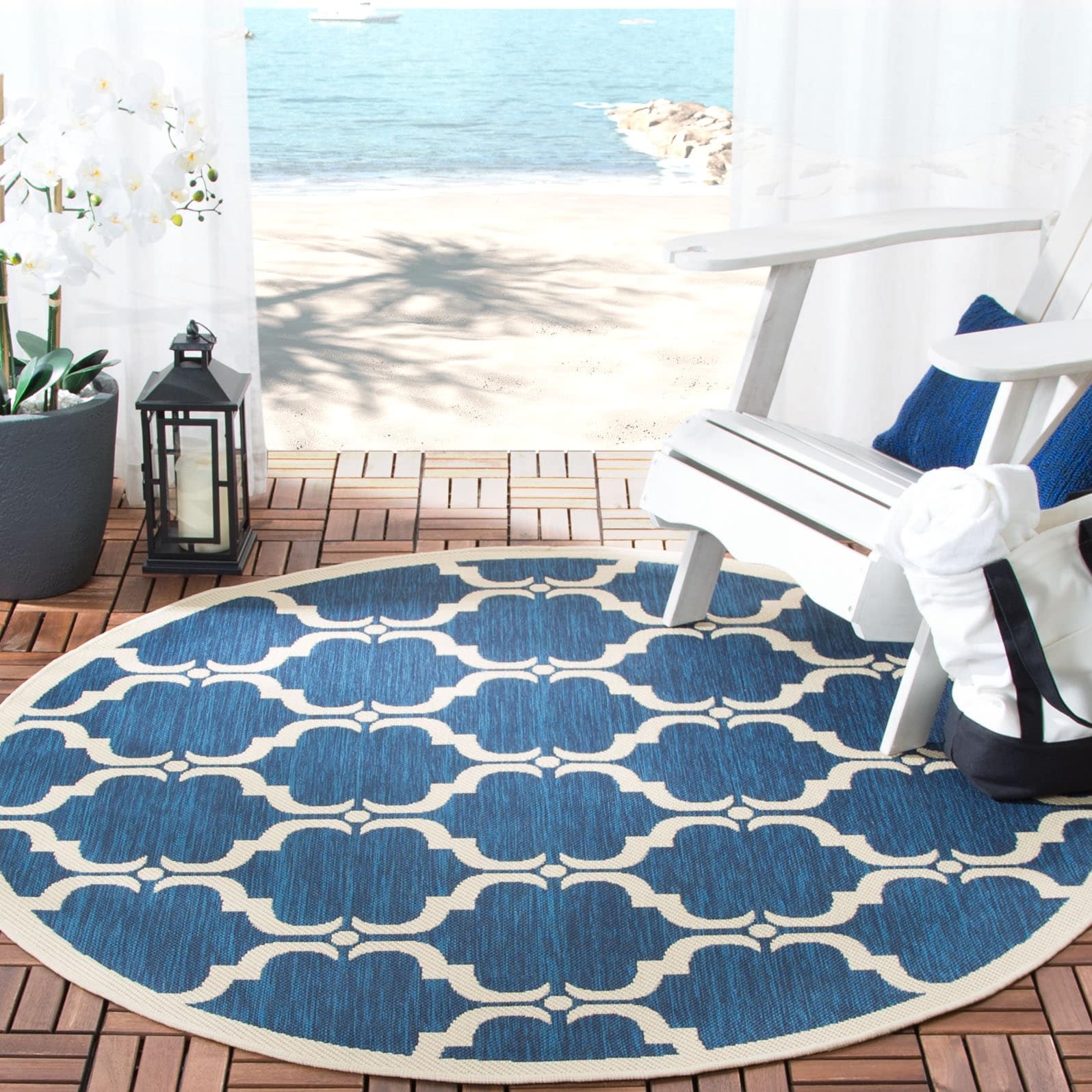 SAFAVIEH Courtyard Charleen Indoor/ Outdoor Waterproof Patio Backyard Rug