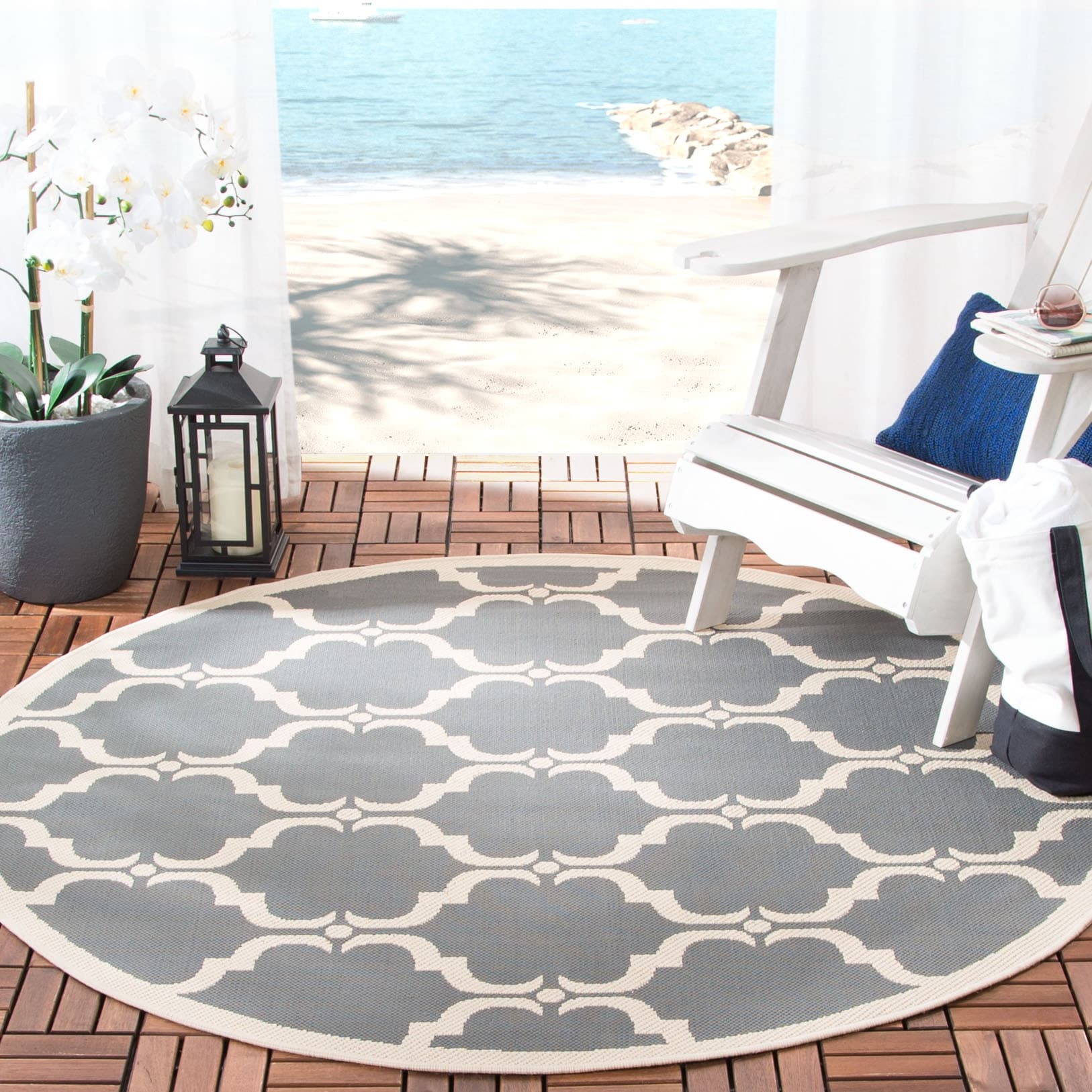 SAFAVIEH Courtyard Charleen Indoor/ Outdoor Waterproof Patio Backyard Rug
