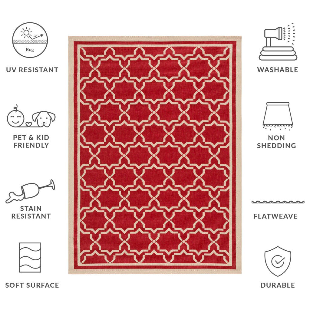 SAFAVIEH Courtyard Gulsin Indoor/ Outdoor Waterproof Patio Backyard Rug