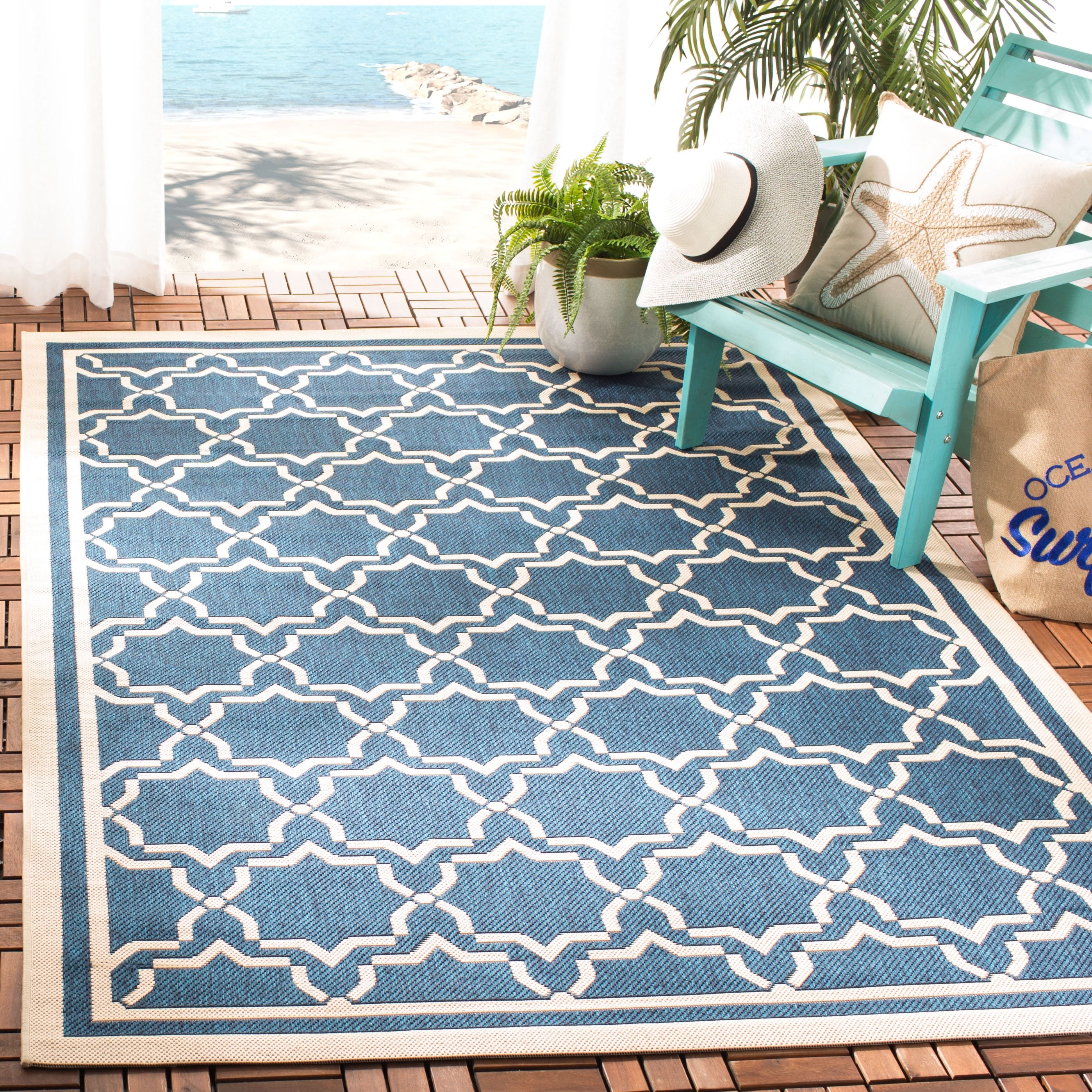 SAFAVIEH Courtyard Gulsin Indoor/ Outdoor Waterproof Patio Backyard Rug