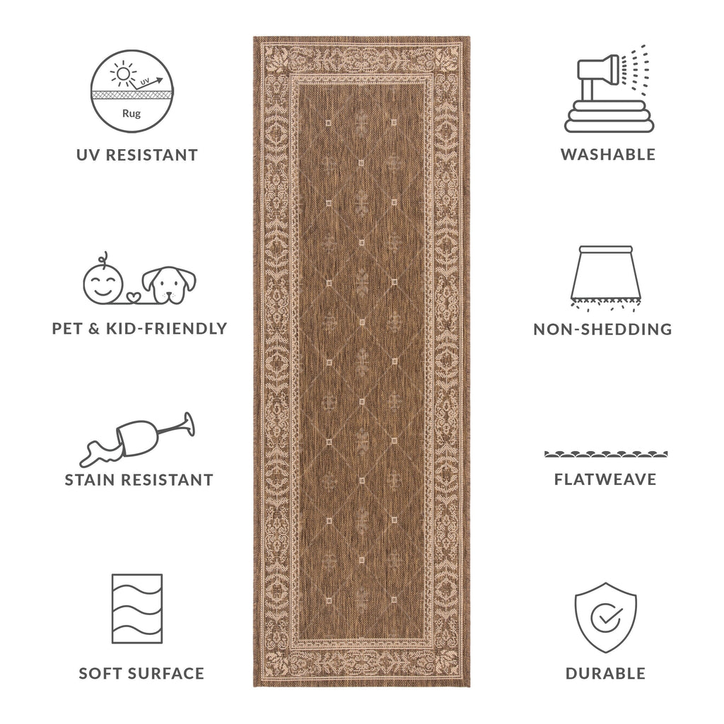 SAFAVIEH Courtyard Hendrina Indoor/ Outdoor Waterproof Patio Backyard Rug