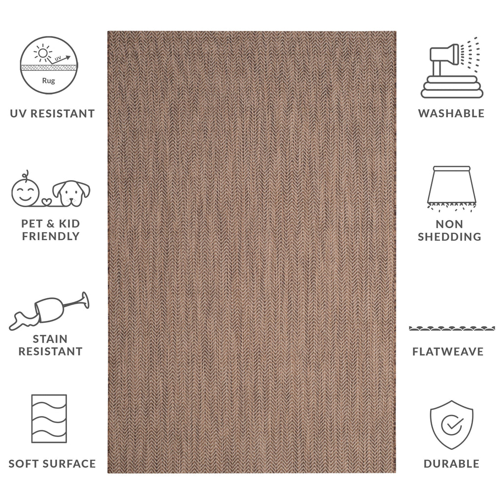 SAFAVIEH Courtyard Ilmur Indoor/ Outdoor Waterproof Patio Backyard Rug