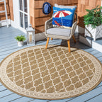 SAFAVIEH Courtyard Janell Trellis Indoor/ Outdoor Waterproof Patio Backyard Rug