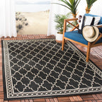 SAFAVIEH Courtyard Janell Trellis Indoor/ Outdoor Waterproof Patio Backyard Rug