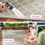 SAFAVIEH Courtyard Kristelle Indoor/ Outdoor Waterproof Patio Backyard Rug