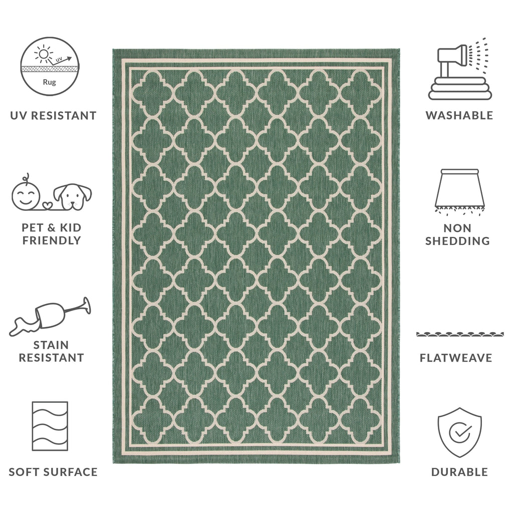 SAFAVIEH Courtyard Kristelle Indoor/ Outdoor Waterproof Patio Backyard Rug