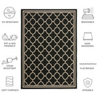 SAFAVIEH Courtyard Kristelle Indoor/ Outdoor Waterproof Patio Backyard Rug