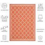 SAFAVIEH Courtyard Kristelle Indoor/ Outdoor Waterproof Patio Backyard Rug