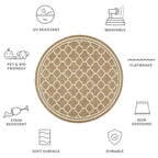 SAFAVIEH Courtyard Kristelle Indoor/ Outdoor Waterproof Patio Backyard Rug