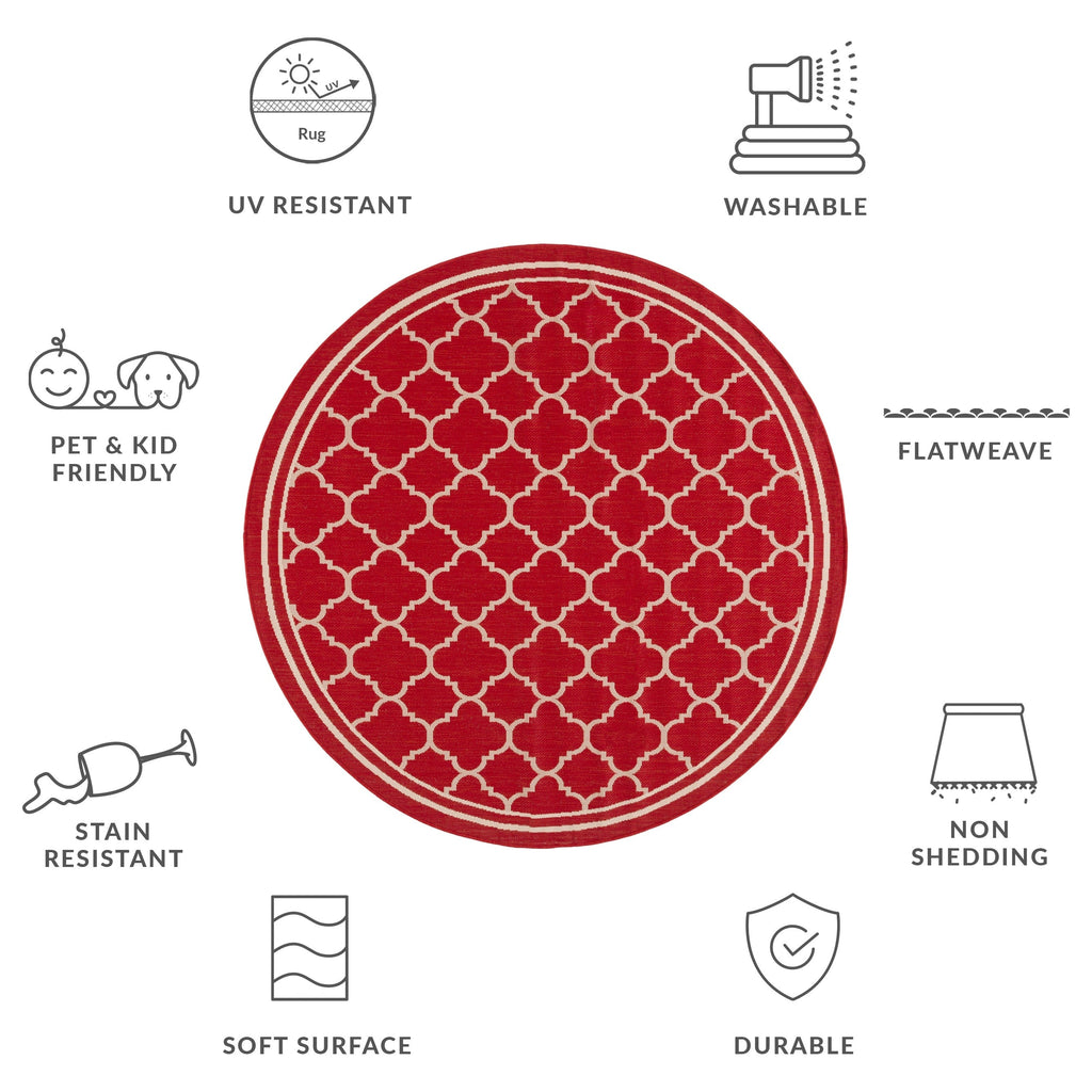 SAFAVIEH Courtyard Kristelle Indoor/ Outdoor Waterproof Patio Backyard Rug