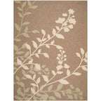 SAFAVIEH Courtyard Luann Botanical Indoor/ Outdoor Waterproof Patio Backyard Rug