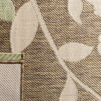 SAFAVIEH Courtyard Luann Botanical Indoor/ Outdoor Waterproof Patio Backyard Rug