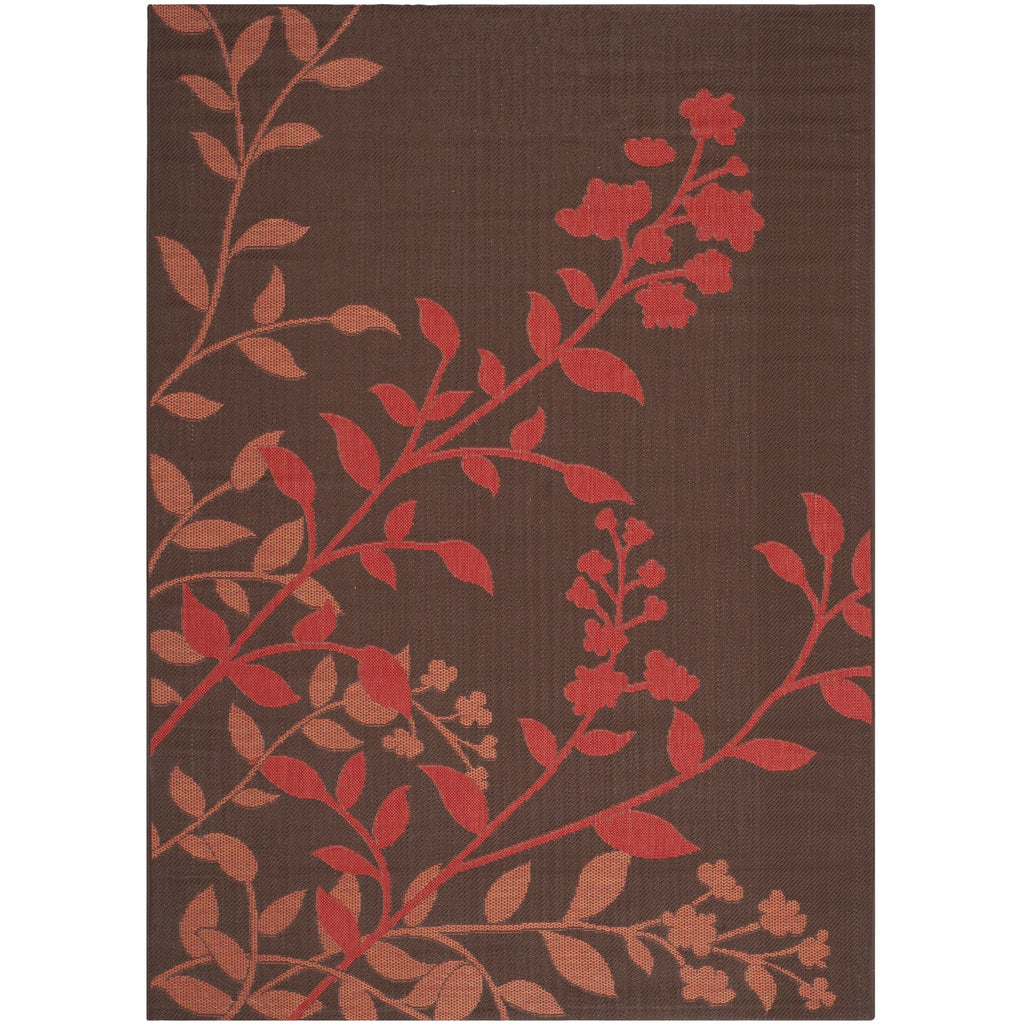 SAFAVIEH Courtyard Luann Botanical Indoor/ Outdoor Waterproof Patio Backyard Rug