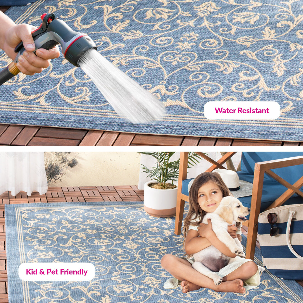 SAFAVIEH Courtyard Miljeta Indoor/ Outdoor Waterproof Patio Backyard Rug