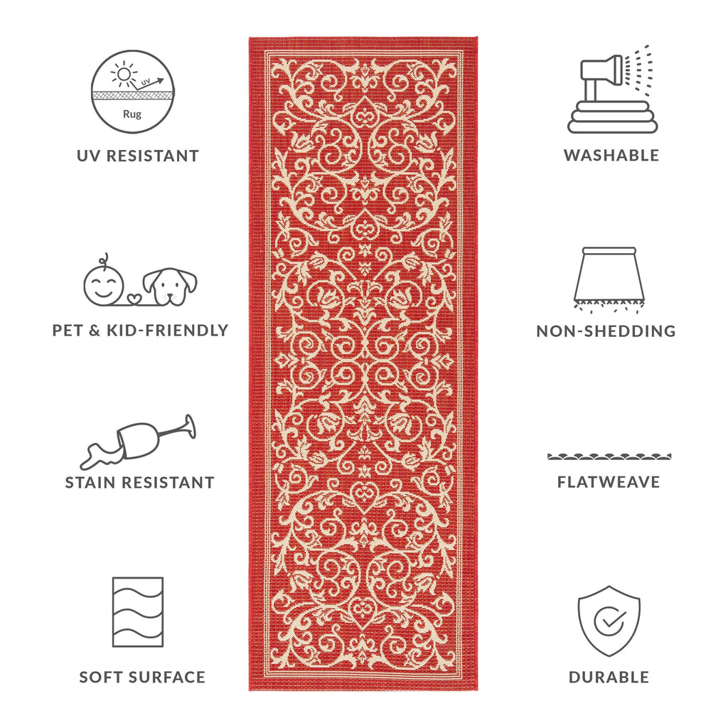 SAFAVIEH Courtyard Miljeta Indoor/ Outdoor Waterproof Patio Backyard Rug