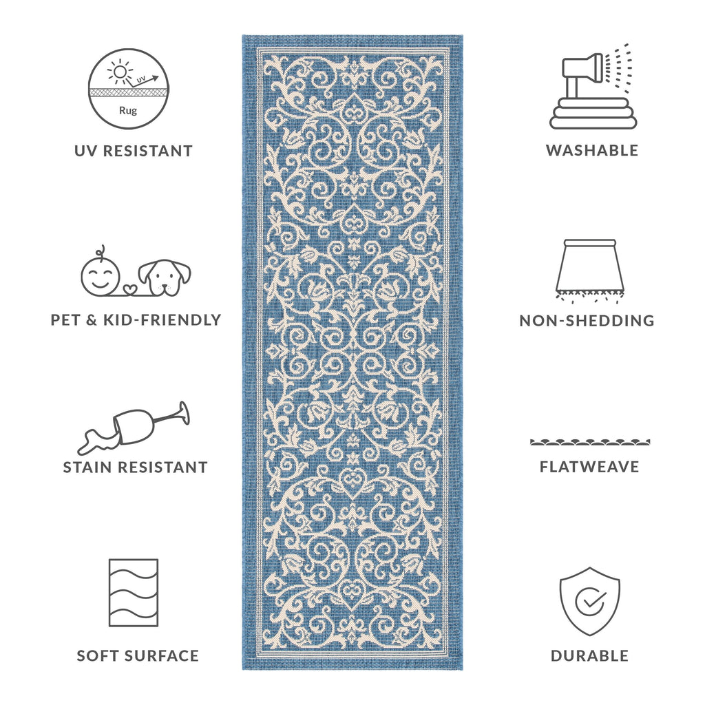 SAFAVIEH Courtyard Miljeta Indoor/ Outdoor Waterproof Patio Backyard Rug