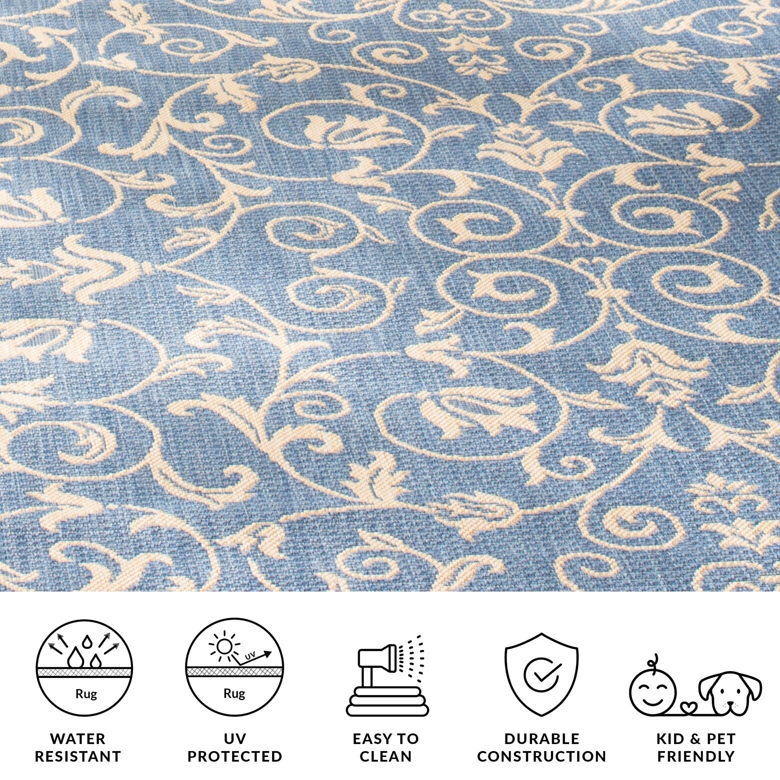 SAFAVIEH Courtyard Miljeta Indoor/ Outdoor Waterproof Patio Backyard Rug