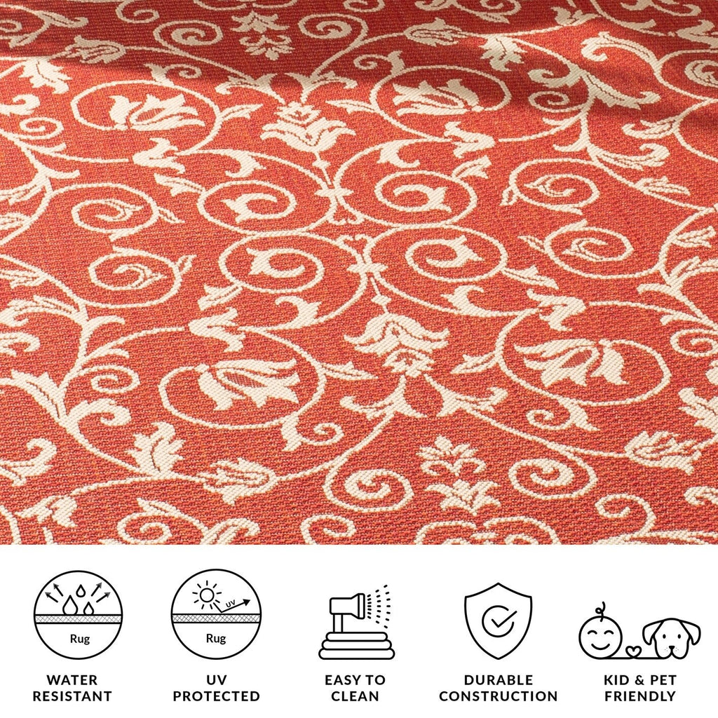 SAFAVIEH Courtyard Miljeta Indoor/ Outdoor Waterproof Patio Backyard Rug