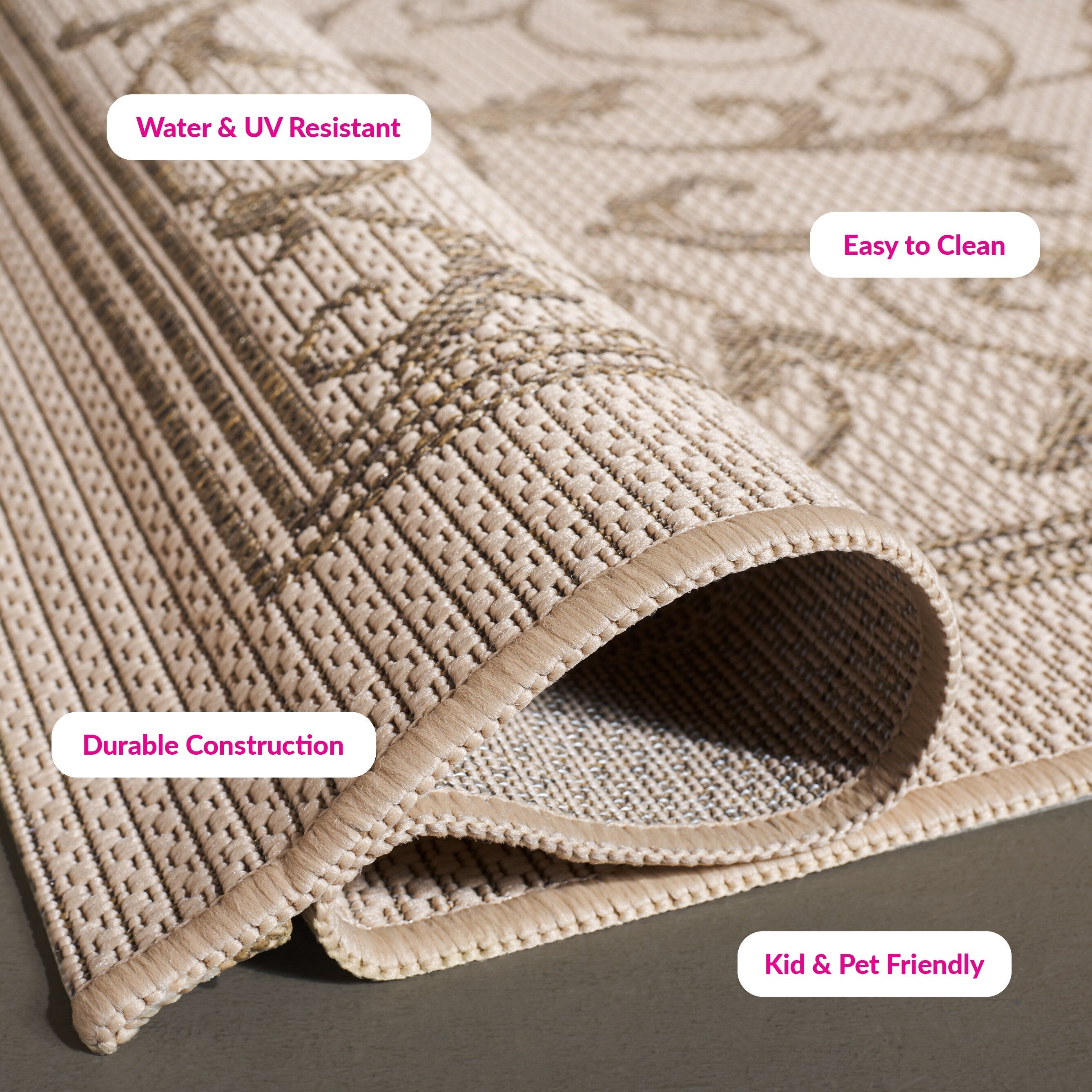 SAFAVIEH Courtyard Miljeta Indoor/ Outdoor Waterproof Patio Backyard Rug