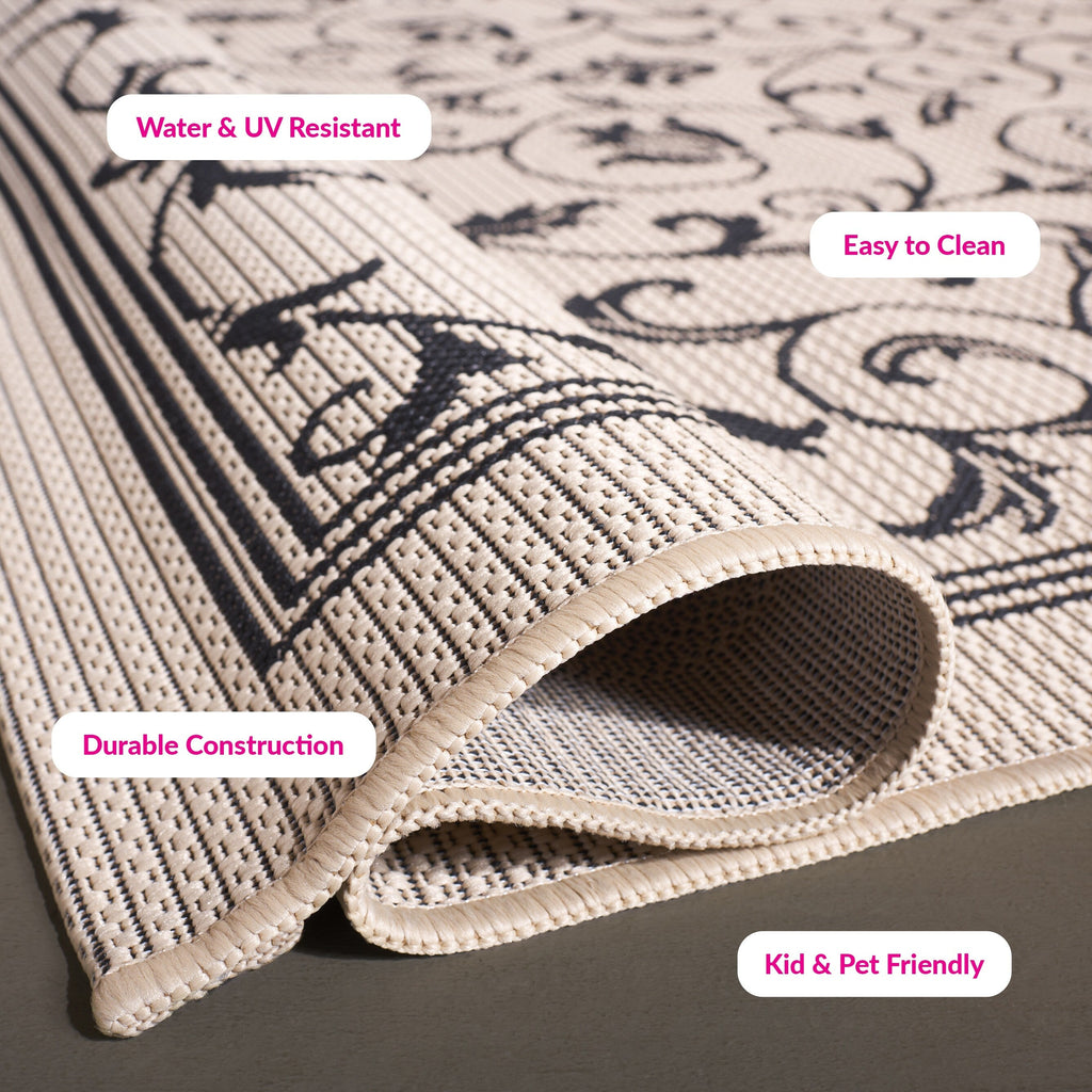 SAFAVIEH Courtyard Miljeta Indoor/ Outdoor Waterproof Patio Backyard Rug