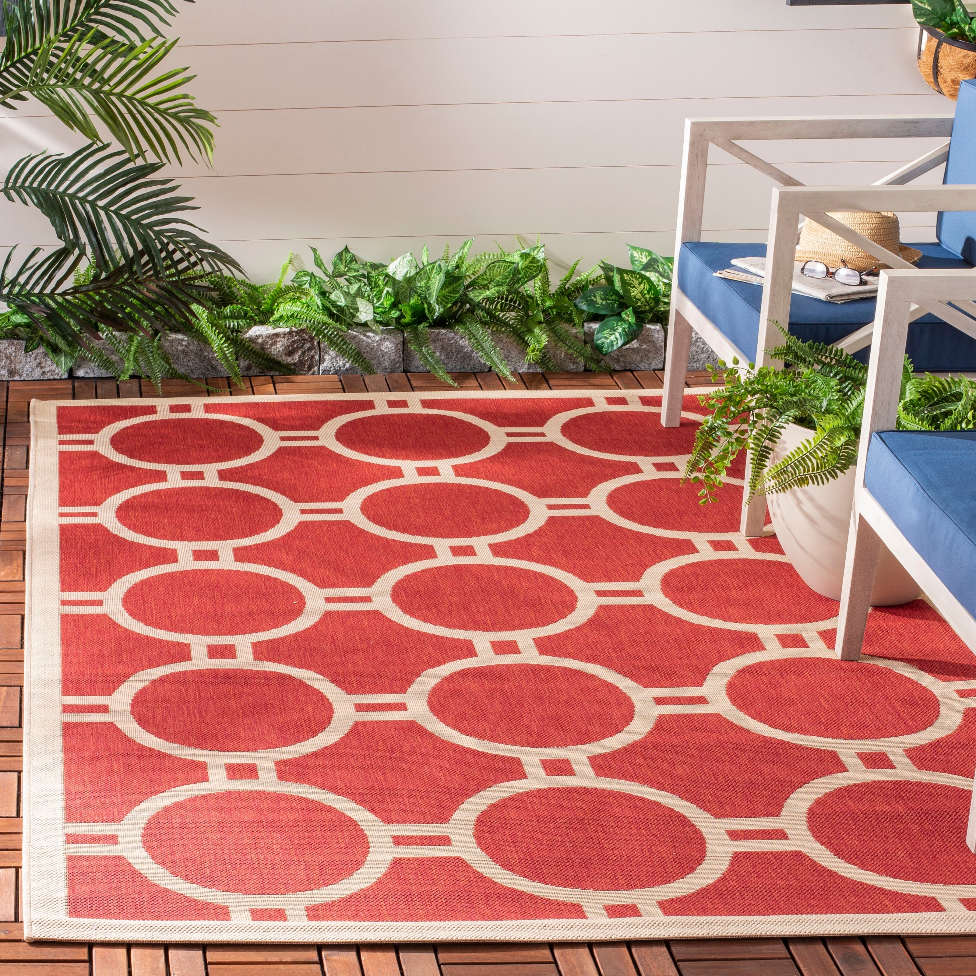SAFAVIEH Courtyard Nira Indoor/ Outdoor Waterproof Patio Backyard Rug