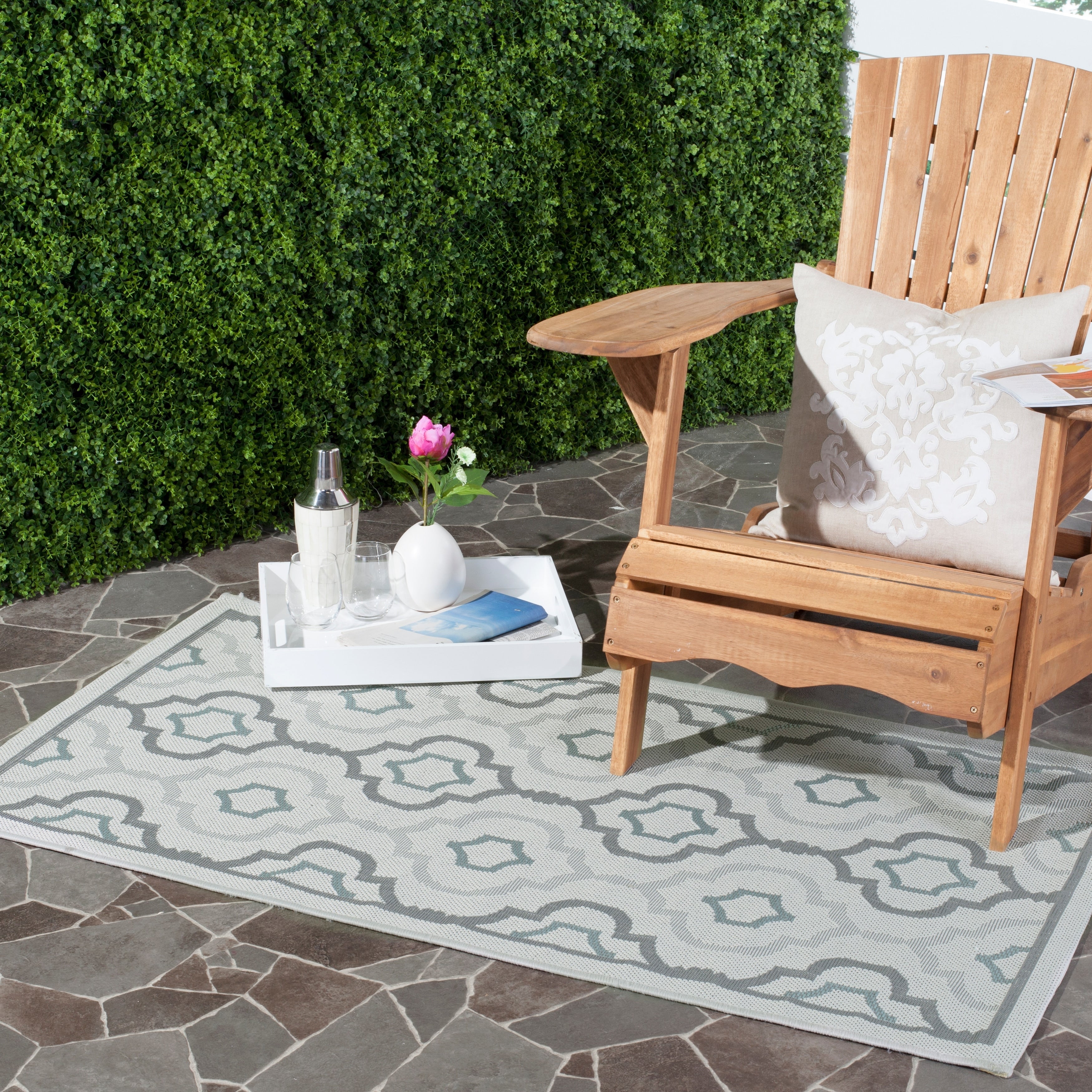 SAFAVIEH Courtyard Oyvor Indoor/ Outdoor Waterproof Patio Backyard Rug