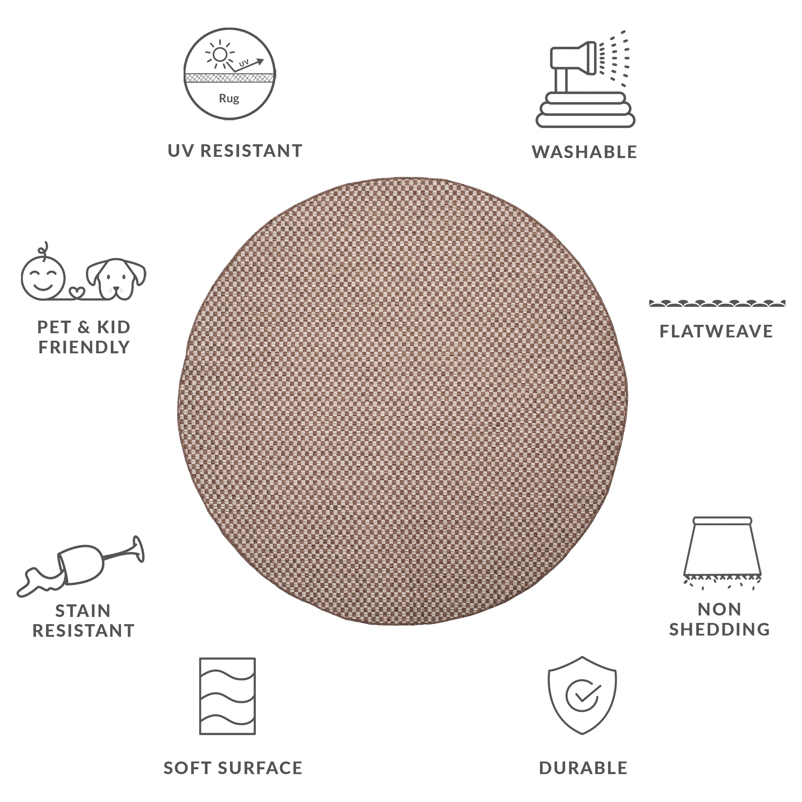 SAFAVIEH Courtyard Ragini Indoor/Outdoor Waterproof Patio Backyard Rug