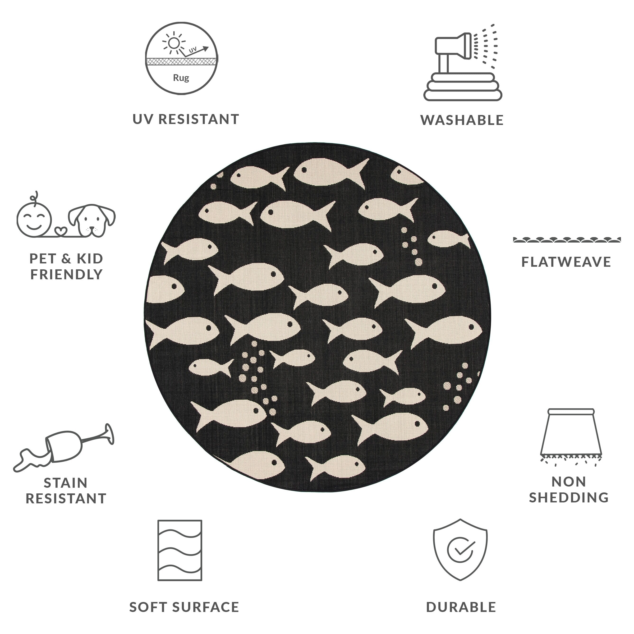 SAFAVIEH Courtyard Ragne Indoor/ Outdoor Waterproof Patio Backyard Rug