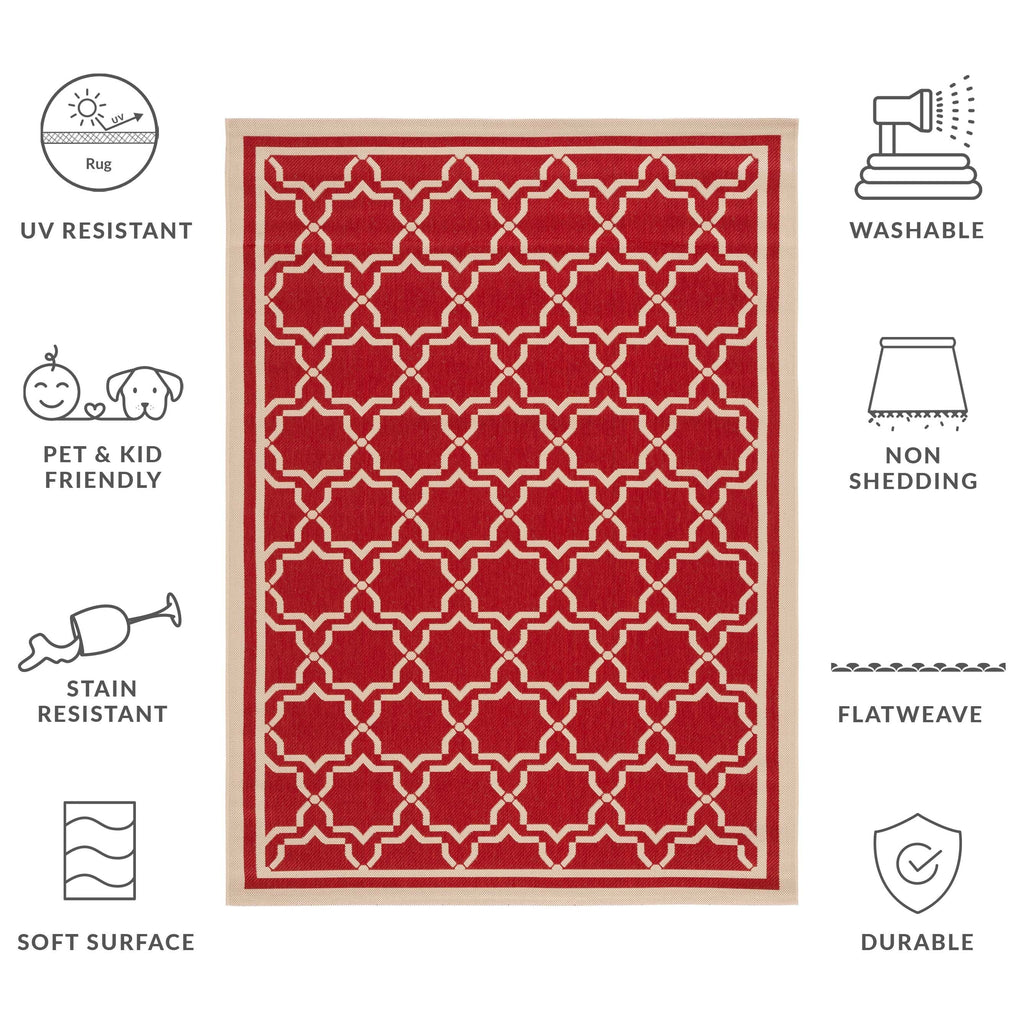 SAFAVIEH Courtyard Thomasina Indoor/ Outdoor Waterproof Patio Backyard Rug