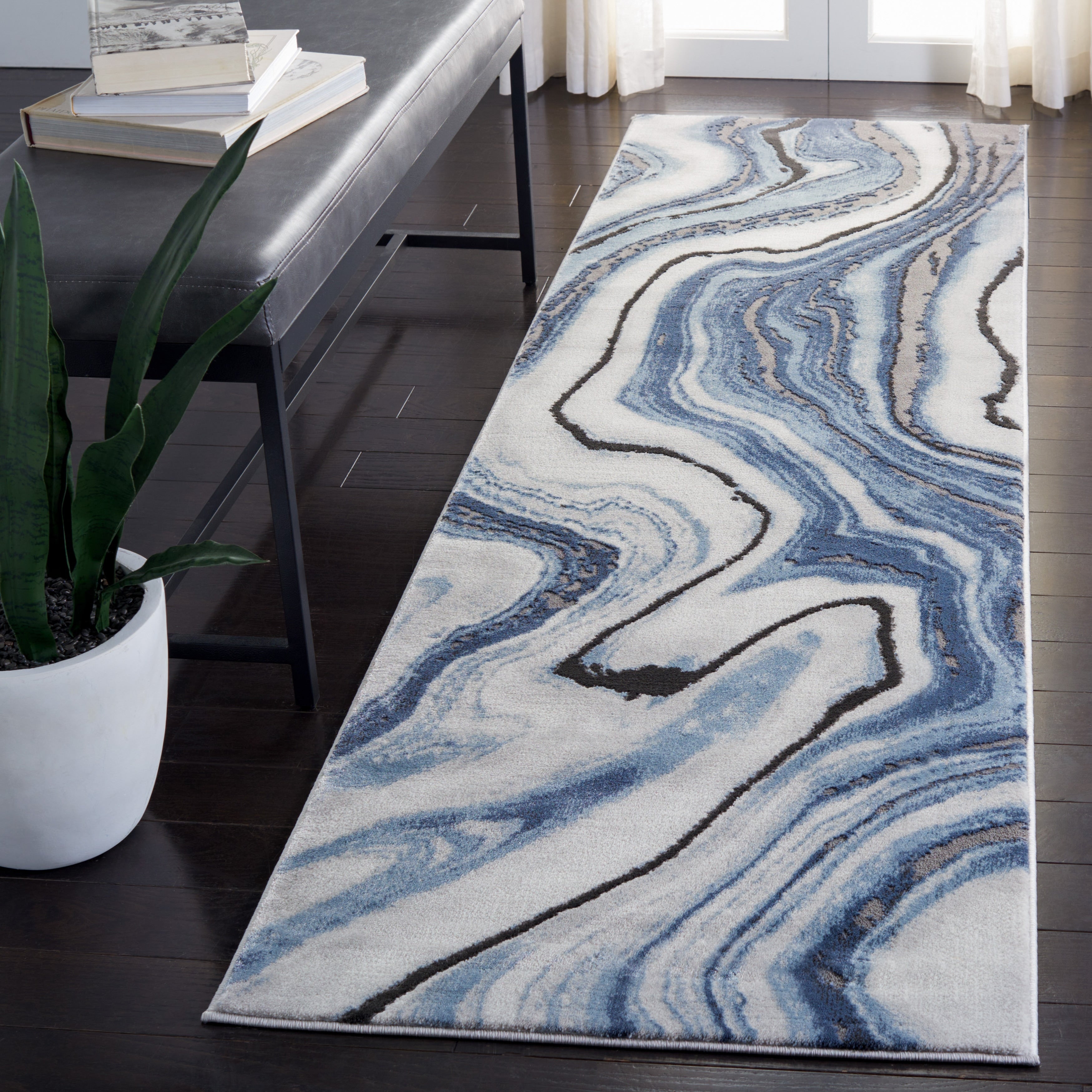 SAFAVIEH Craft Elvyra Modern Abstract Marble Pattern Rug