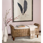 SAFAVIEH Danna Brown Bench - 43.9 x 14.8 x 21.1 - 44W x 15D x 21H