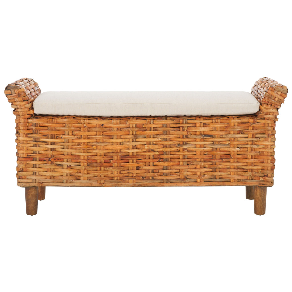 SAFAVIEH Danna Brown Bench - 43.9 x 14.8 x 21.1 - 44W x 15D x 21H