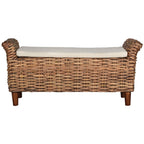 SAFAVIEH Danna Brown Bench - 43.9 x 14.8 x 21.1 - 44W x 15D x 21H