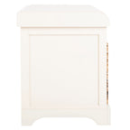 SAFAVIEH Euphemia Brown Woven Storage Basket Bench - 33.5 x 16.1 x 19.9 - 34Wx16Dx20H