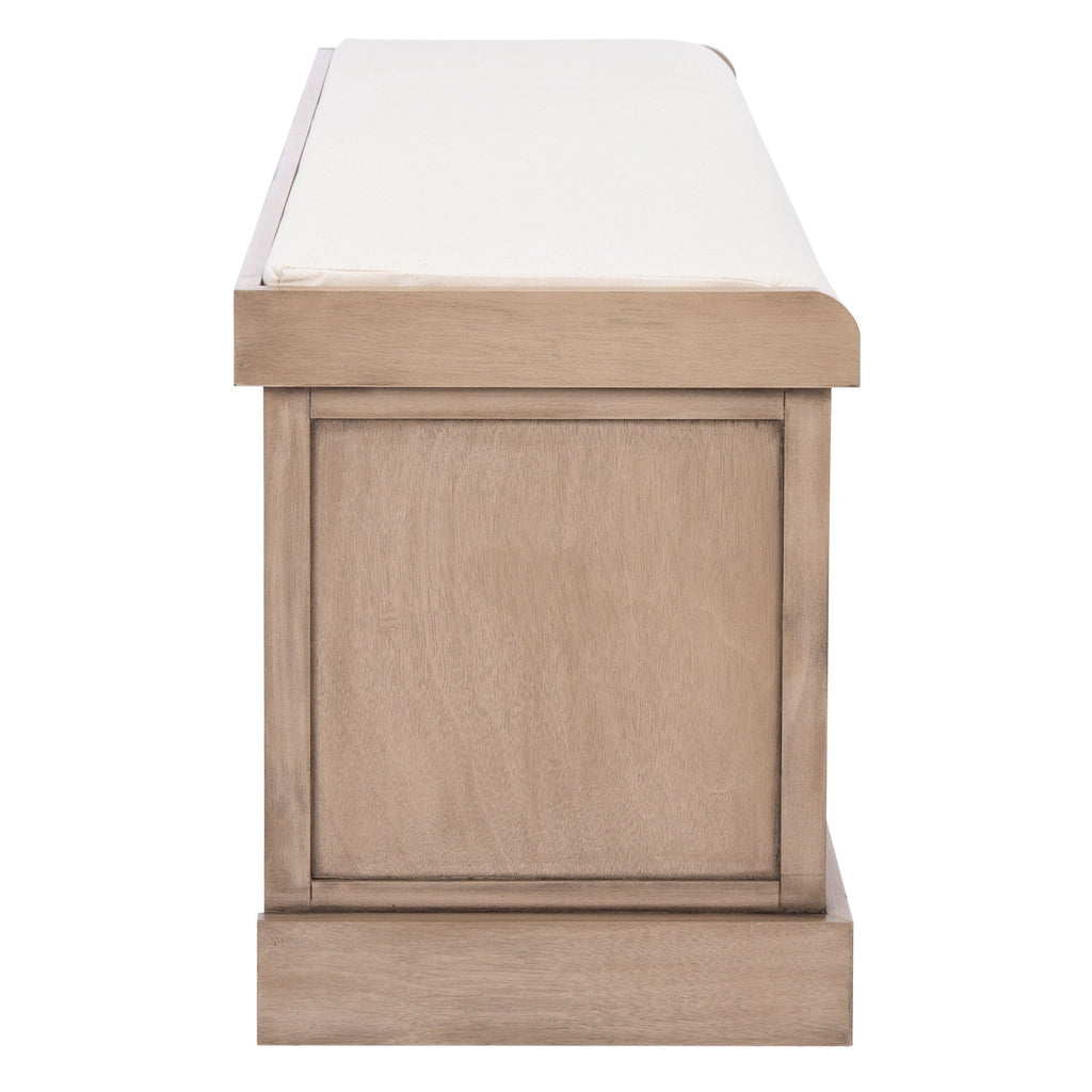 SAFAVIEH Fiorello 3-Drawer with Cushion Storage Bench - 47.3 W x 15 L x 19 H - 47Wx15Dx19H